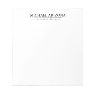 Bloco De Notas Preto e Branco Minimalista Simples Plano