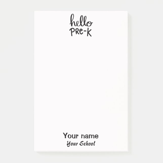 Bloco De Notas Preto e Branco pré-K (Frente)