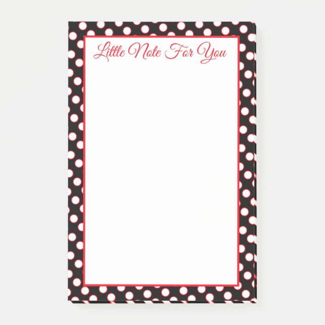 Bloco De Notas Preto Vermelho e Branco (Frente)