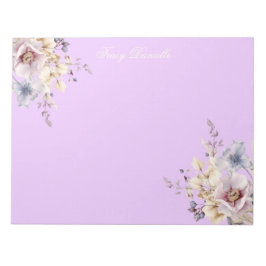 Bloco De Notas Prettty Lavender Spring Floral Bouquet 