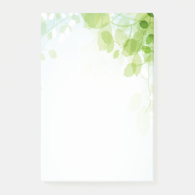 Bloco De Notas Primavera deixa aquarela (Frente)