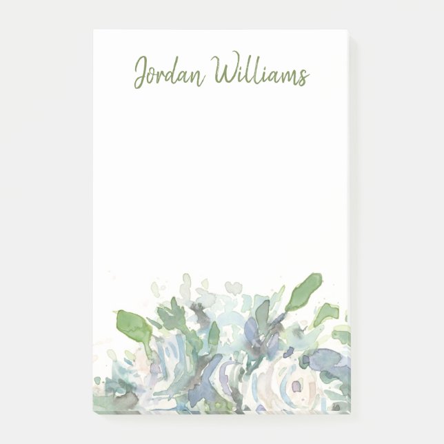 Bloco De Notas Primavera - Disposição - Buquê de Aquarela (Frente)