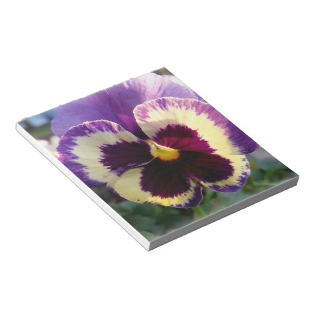 Bloco De Notas primavera Pansy colorido (Inclinado)