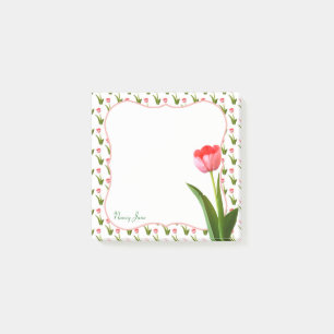 Bloco De Notas Primavera Tulip Fotografia Floral Pastel