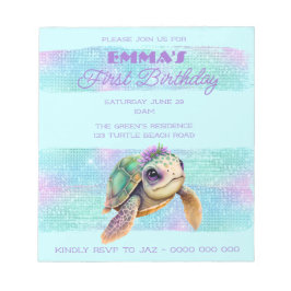 Bloco De Notas Primeiro aniversario de Aquá de Praia de Verão de 