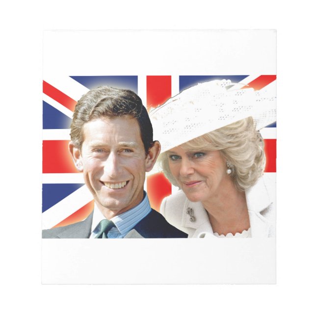 Bloco De Notas Príncipe Carlos & HRH Duquesa Cornwall (Frente)