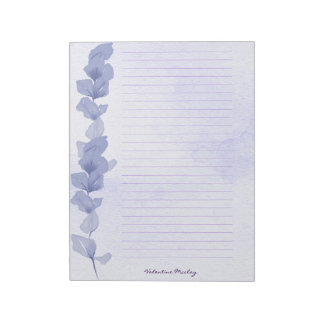 Bloco De Notas Printable Lavender Lined Paper – Personalized
