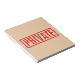 Bloco de notas privado gravado