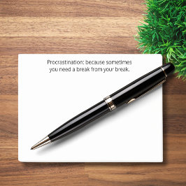 Bloco De Notas Procrastinação: às vezes você precisa de uma pausa