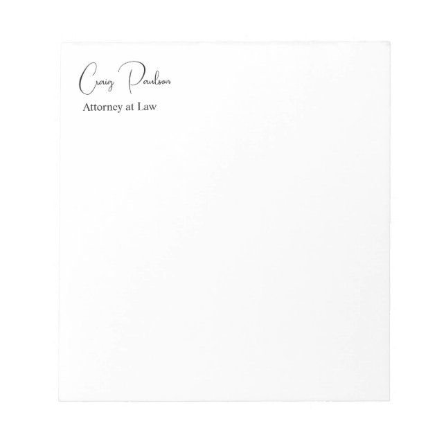 Bloco De Notas Procurador-Geral da Trendy na Lei Especial (Frente)