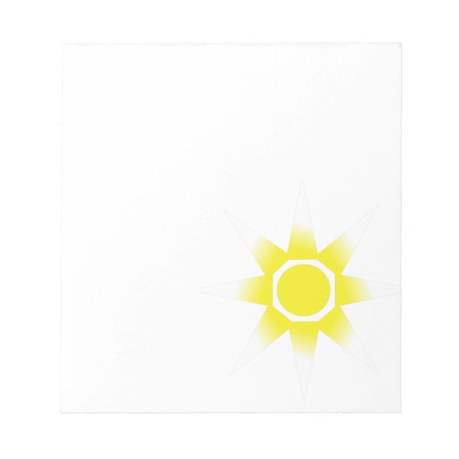 Bloco De Notas Produto Sun magico branco amarelo (Frente)