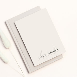 Bloco De Notas Professional Elegant Modern Personalizado Com Nome