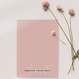 Bloco De Notas Professional Elegant Modern Personalizado Com Nome