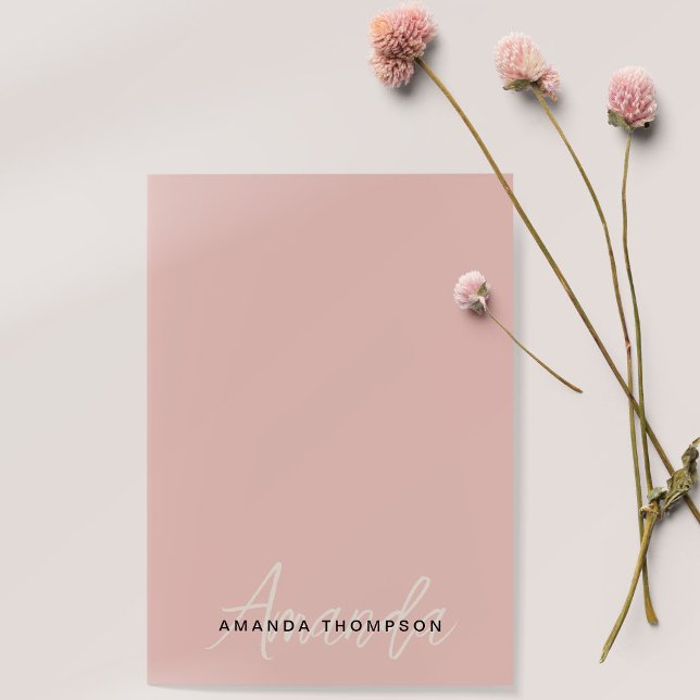 Bloco De Notas Professional Elegant Modern Personalizado Com Nome (Criador carregado)