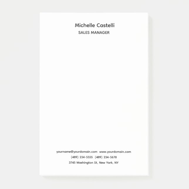 Bloco De Notas Professional Unique Classical Simple (Frente)