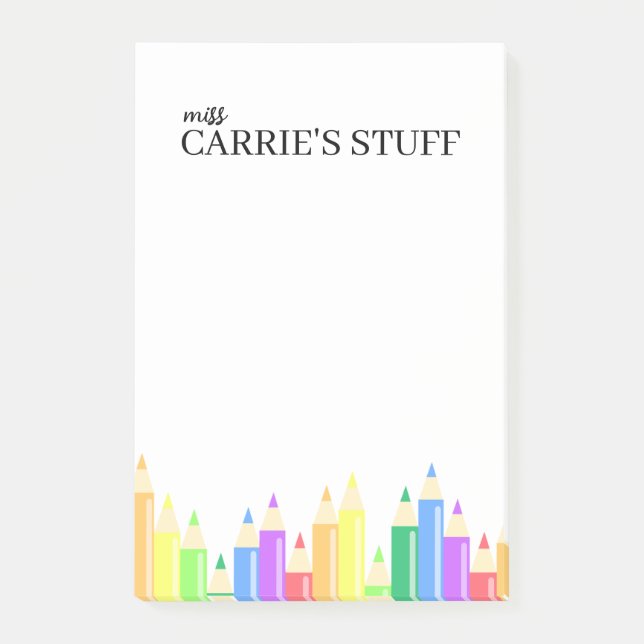 Bloco De Notas Professor bonito e personalizado (Frente)