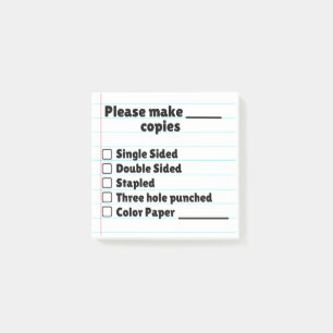 Bloco De Notas Professor Cópias Sticky Note