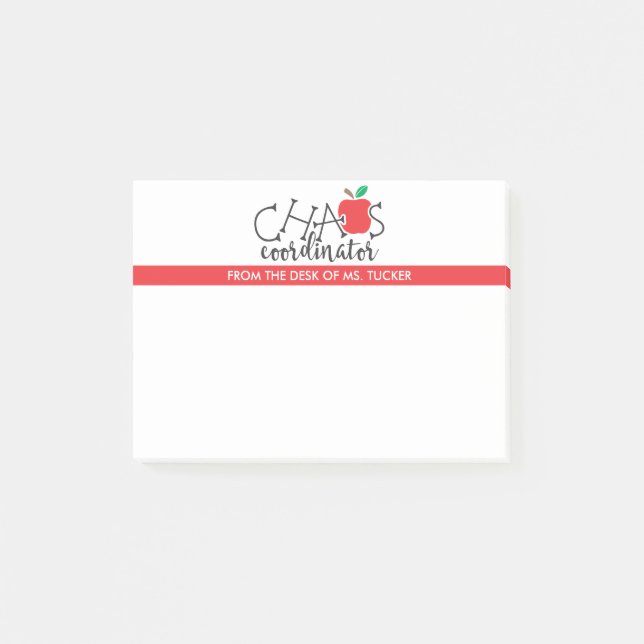 Bloco De Notas Professor da Mesa do Coordenador do Caos (Frente)