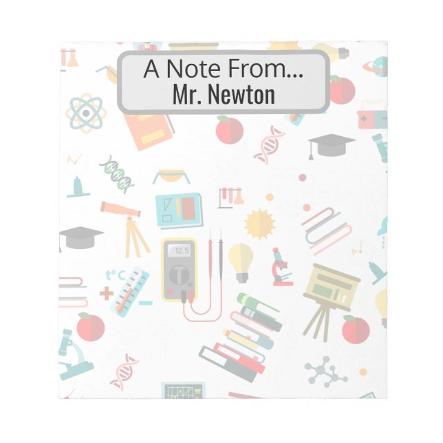 Bloco De Notas Professor de Ciência — Livros personalizados de ma (Frente)