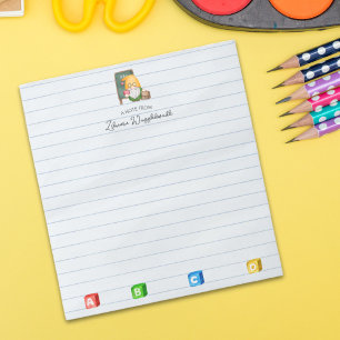 Bloco De Notas Professor de Gnome de Cadeias Aquáticas com Cubos