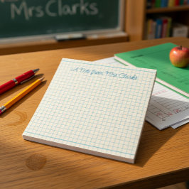 Bloco De Notas Professor de Grade Personalizada