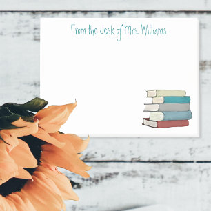 Bloco De Notas Professor de Literatura Personalizada & Bibliotecá