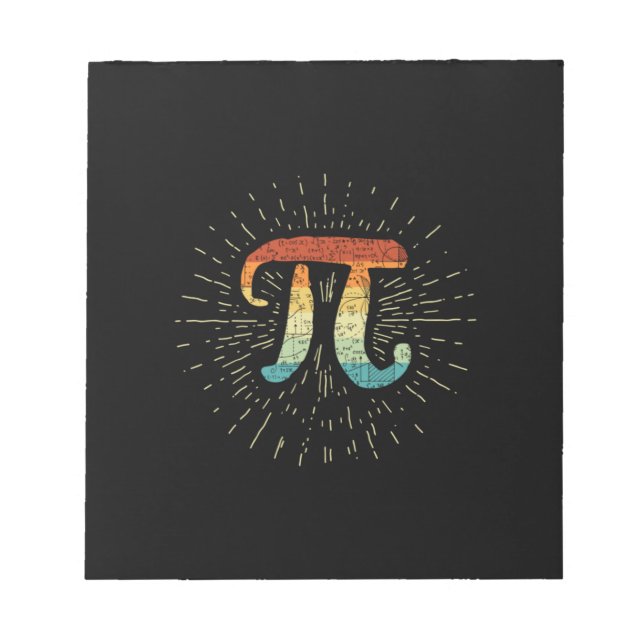 Bloco De Notas Professor de Matemática, Cute Pi (Frente)