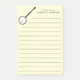 Bloco De Notas Professor de Música Banjo Musical