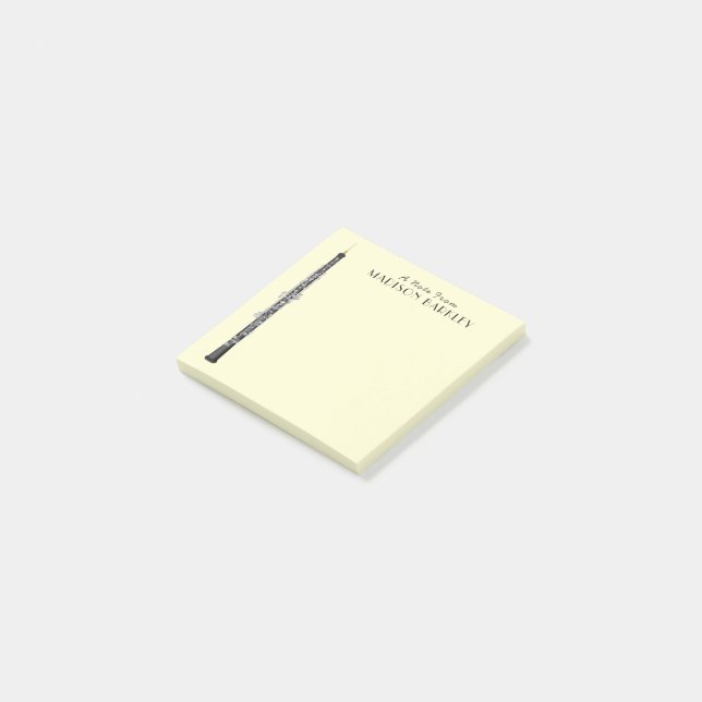 Bloco De Notas Professor de Música Oboe Musical (Inclinado)