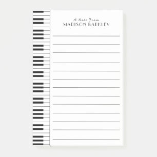 Bloco De Notas Professor de Música Piano Musical
