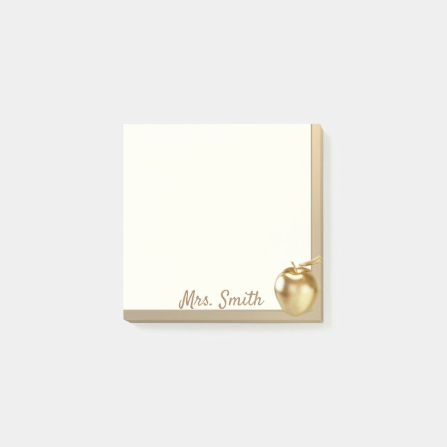 Bloco De Notas professor de Ouro Apple (Frente)