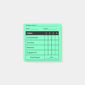 Bloco De Notas Professor Formando Clássica Rubrica Posta Verde