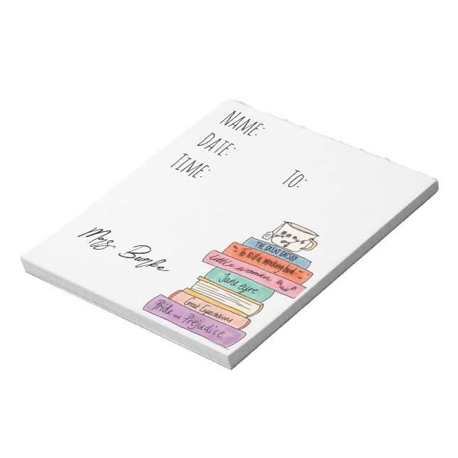 Bloco De Notas Professor Inglês Hallpass (Invertido)