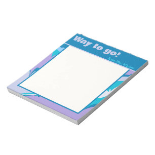 Bloco De Notas Professor Moderno Azul Roxo Vermelho Moderno