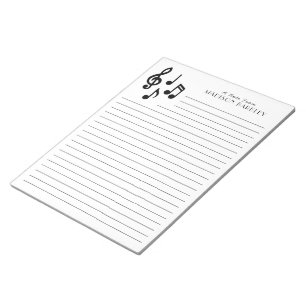 Bloco De Notas Professor Musical de Nota de Música