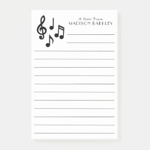 Bloco De Notas Professor Musical de Nota de Música