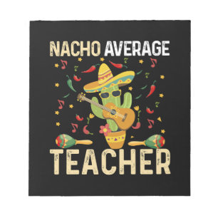 Bloco De Notas Professor Nacho Médio Fiesta Mexicana Cinco De May