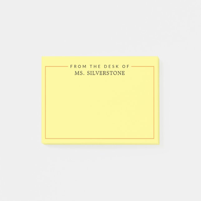 Bloco De Notas Professor Personalizado Da Mesa Do (Frente)