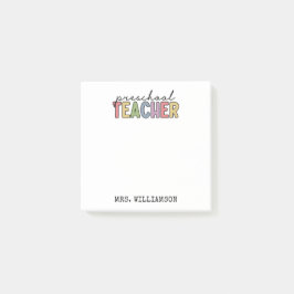 Bloco De Notas Professor personalizado na pré-escola