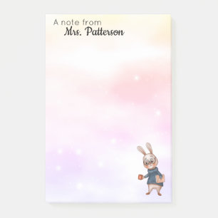 Bloco De Notas Professor Personalizado Presente Posta O Coelho No