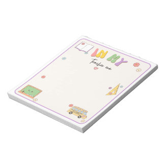 Bloco De Notas Professor Retro Fofo