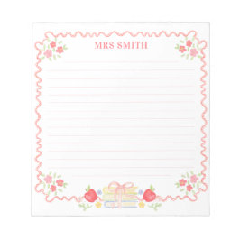 Bloco De Notas Professora | Centro escolar | Monograma