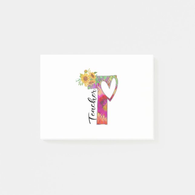 Bloco De Notas Professora de Flores de Arte (Frente)
