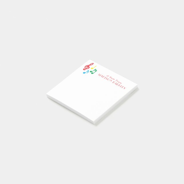 Bloco De Notas Professora de Música Nota Musical (Inclinado)