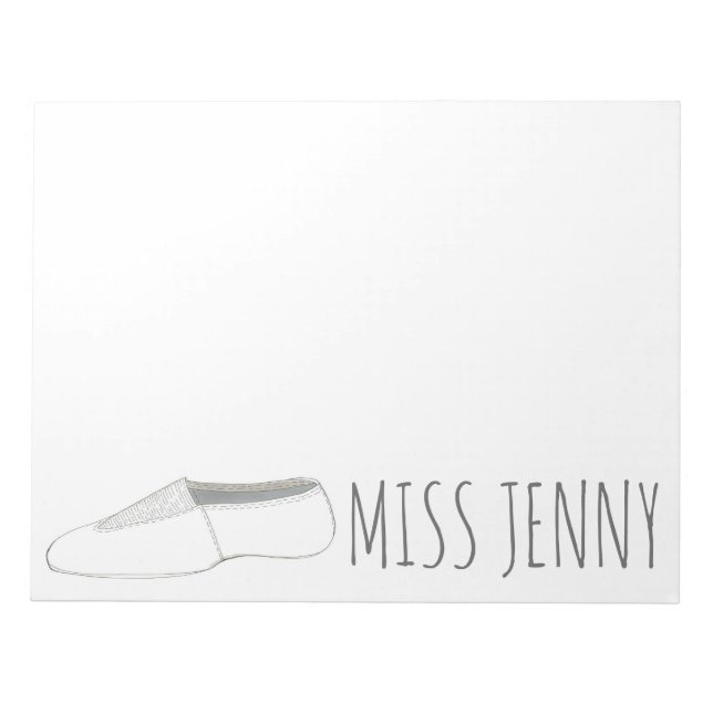 Bloco De Notas Professora Personalizada Acro Tumbling Dance Gym (Frente)