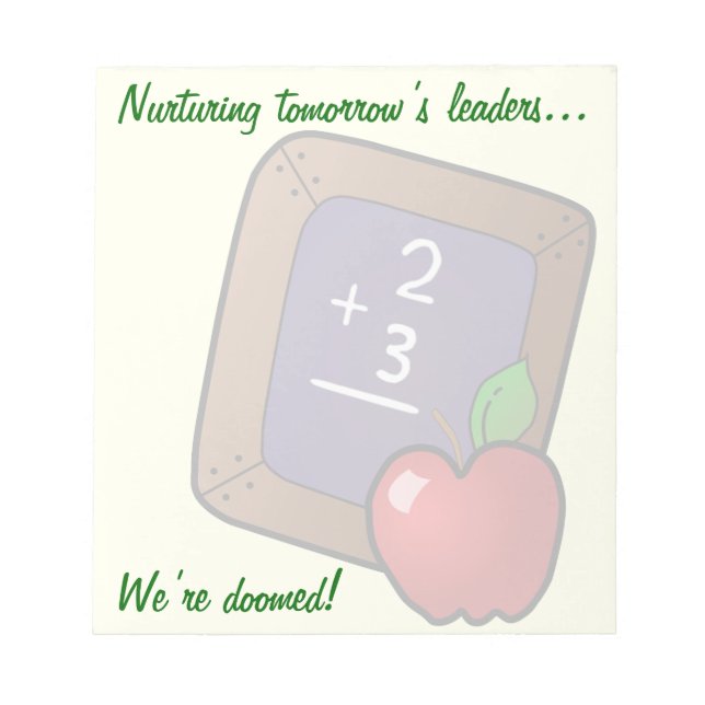 Bloco De Notas Professores conhecem a verdade sobre o futuro do s (Frente)