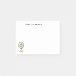 Bloco De Notas Professores do Watercolor Globe