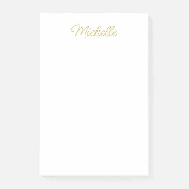 Bloco De Notas Profissional Clássico Minimalista Simples Nome Pró (Frente)