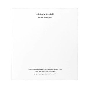 Bloco De Notas Profissional Clássico Simples Único