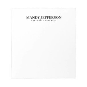 Bloco De Notas Profissional elegante moderno minimalista adicione